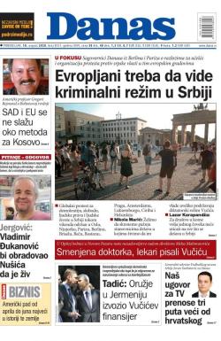 Danas - broj 8351, 10. avg 2020.