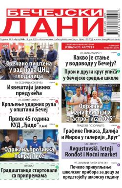 Bečejski Dani - broj 768, 19. jul 2025.