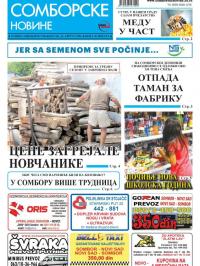 Somborske novine - broj 3244, 26. avg 2016.