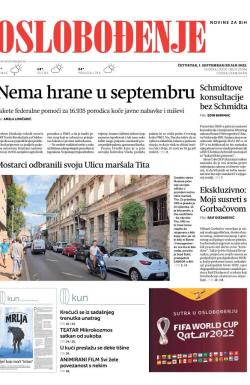 Oslobođenje - broj 27084, 1. sep 2022.