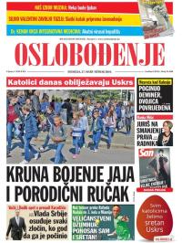 Oslobođenje - broj 24.908, 27. mar 2016.