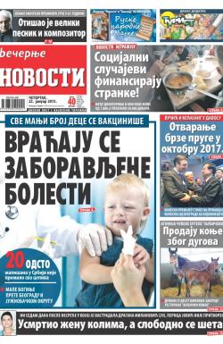 Večernje novosti - broj 1418, 22. jan 2015.