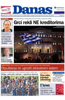 Danas - broj 6489, 6. jul 2015.