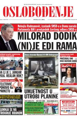 Oslobođenje - broj 24.570, 24. apr 2015.