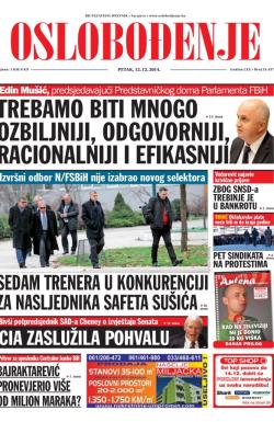 Oslobođenje - broj 24.437, 12. dec 2014.