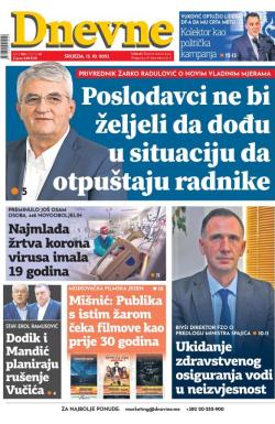 Dnevne novine - broj 3122, 13. okt 2021.