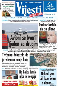 Vijesti - broj 5639, 8. dec 2013.