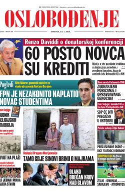 Oslobođenje - broj 24.291, 19. jul 2014.