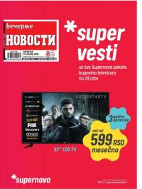 Večernje novosti - broj 3499, 30. jan 2020.