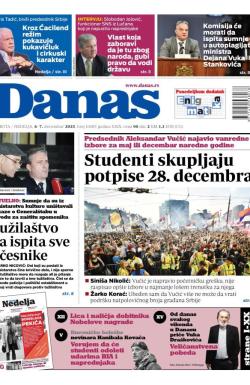 Danas - broj 10087, 6. dec 2025.