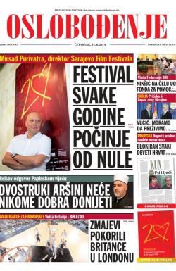 Oslobođenje - broj 24.317, 14. avg 2014.