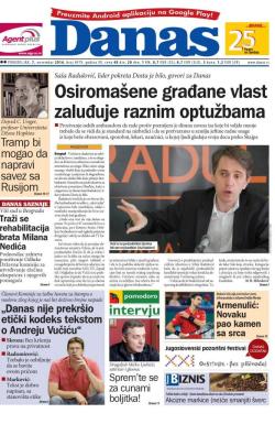 Danas - broj 6979, 7. nov 2016.