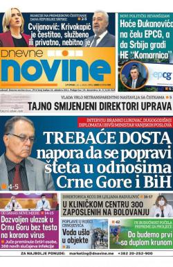 Dnevne novine - broj 2884, 12. jan 2021.