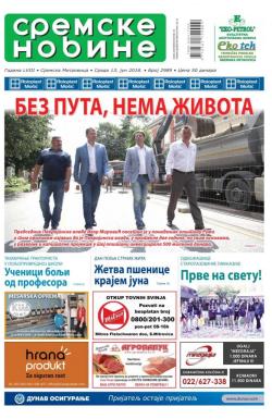 Sremske Novine - broj 2989, 13. jun 2018.