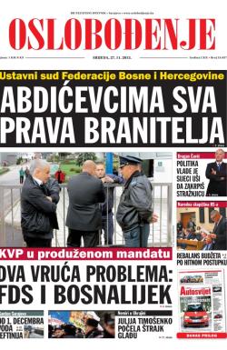 Oslobođenje - broj 24.057, 27. nov 2013.