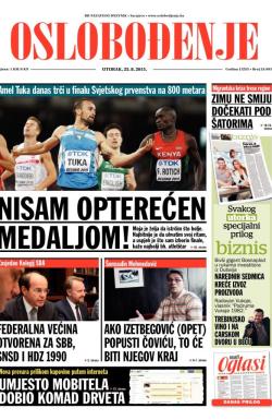 Oslobođenje - broj 24.693, 25. avg 2015.