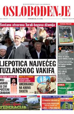 Oslobođenje - broj 24.349, 15. sep 2014.