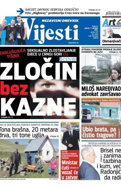 Vijesti - broj 6294, 3. okt 2015.