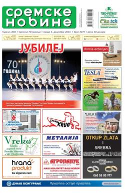 Sremske Novine - broj 3275, 6. dec 2023.