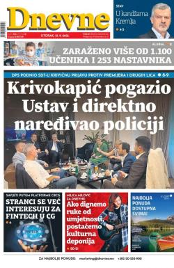 Dnevne novine - broj 3103, 21. sep 2021.