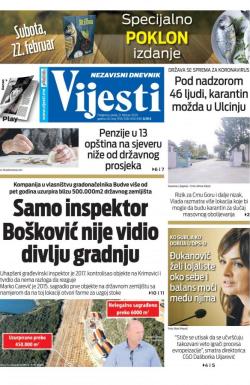 Vijesti - broj 7858, 21. feb 2020.