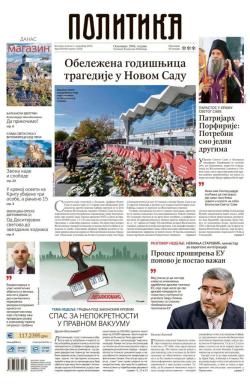 Politika - broj 40199, 2. nov 2025.