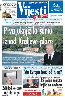 Vijesti - broj 5585, 24. nov 2013.