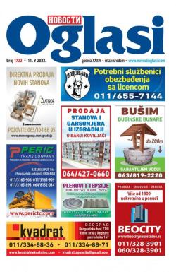 Novosti oglasi - broj 1722, 11. maj 2022.