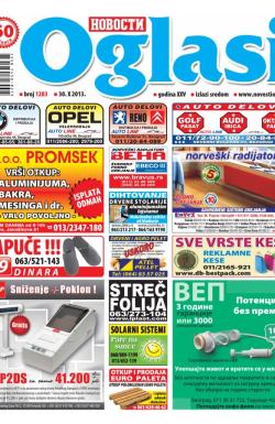 Novosti oglasi - broj 1283, 30. okt 2013.