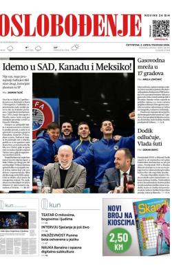 Oslobođenje - broj 28180, 2. apr 2026.