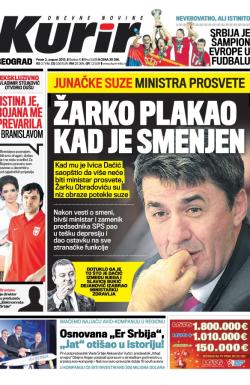 Kurir - broj 3538, 2. avg 2013.