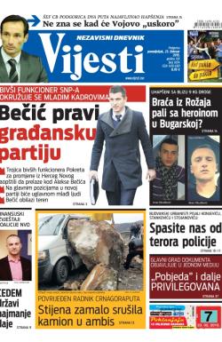 Vijesti - broj 6074, 23. feb 2015.