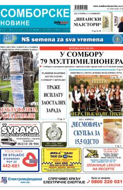 Somborske novine - broj 3068, 12. apr 2013.