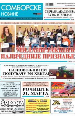 Somborske novine - broj 3164, 13. feb 2015.