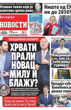 Večernje novosti - broj 4096, 6. okt 2021.