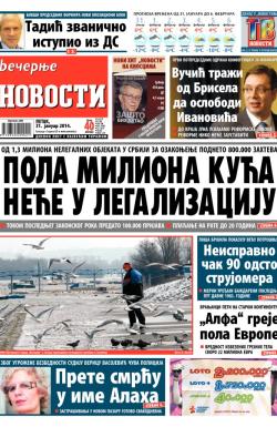 Večernje novosti - broj 1066, 31. jan 2014.
