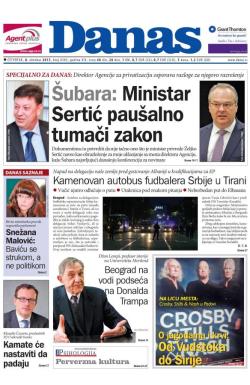 Danas - broj 6583, 8. okt 2015.