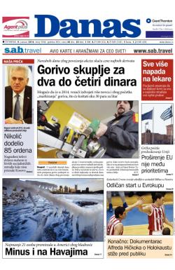 Danas - broj 5946, 9. jan 2014.