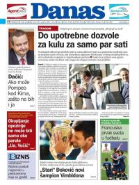 Danas - broj 7595, 16. jul 2018.