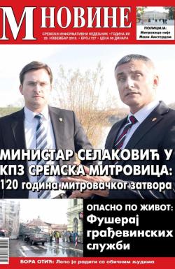 M Novine, Sr. Mitrovica - broj 727, 25. nov 2015.