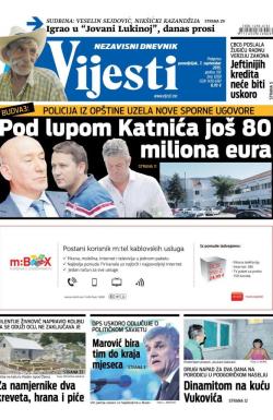 Vijesti - broj 6268, 7. sep 2015.