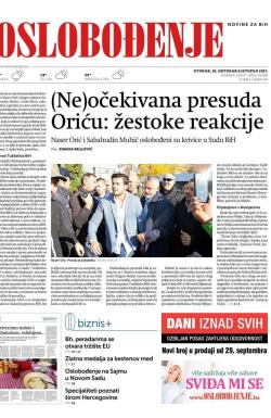 Oslobođenje - broj 25458, 10. okt 2017.
