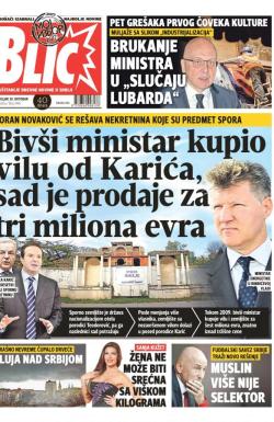 Blic - broj 7440, 30. okt 2017.