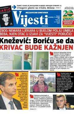 Vijesti - broj 5979, 17. nov 2014.