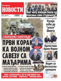 Večernje novosti - broj 5337, 2. apr 2025.