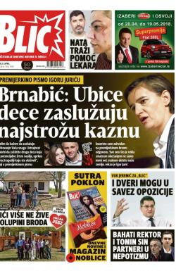 Blic - broj 7608, 21. apr 2018.
