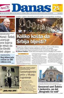 Danas - broj 7018, 16. dec 2016.
