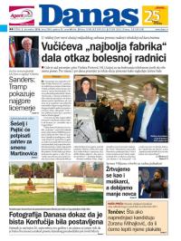 Danas - broj 7004, 2. dec 2016.