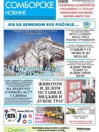 Somborske novine - broj 3429, 13. mar 2020.