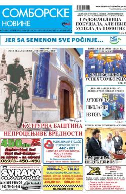 Somborske novine - broj 3249, 30. sep 2016.